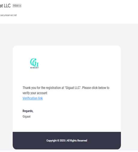Placeholder: Email Verification Screenshot