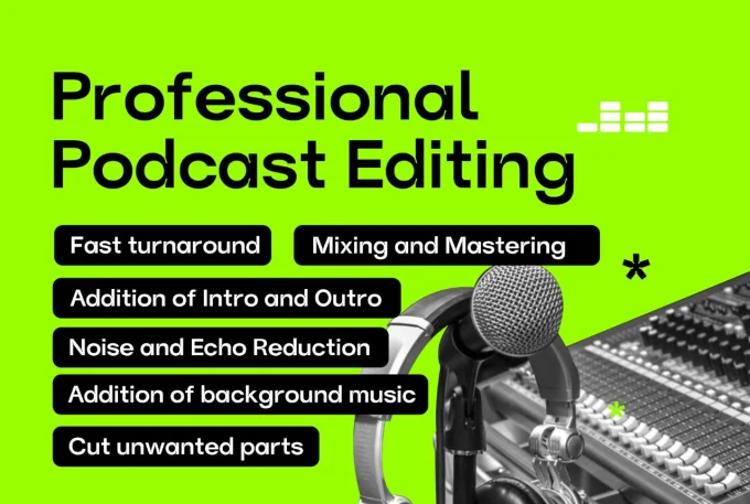 I will edit your podcast episodes
